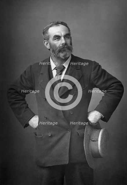 John Burns (1858-1943), English trade unionist, anti-racist, socialist and politician, 1893.Artist: W&D Downey