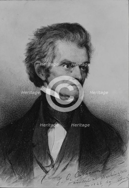 John C. Calhoun, 1846. Creator: Savinien Edme Dubourjal.