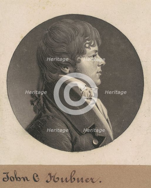 John C. Hubner, 1808. Creator: Charles Balthazar Julien Févret de Saint-Mémin.