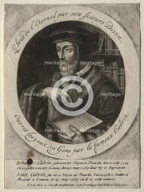 John Calvin. Creator: Jacob Gole (Dutch, 1660-1737).