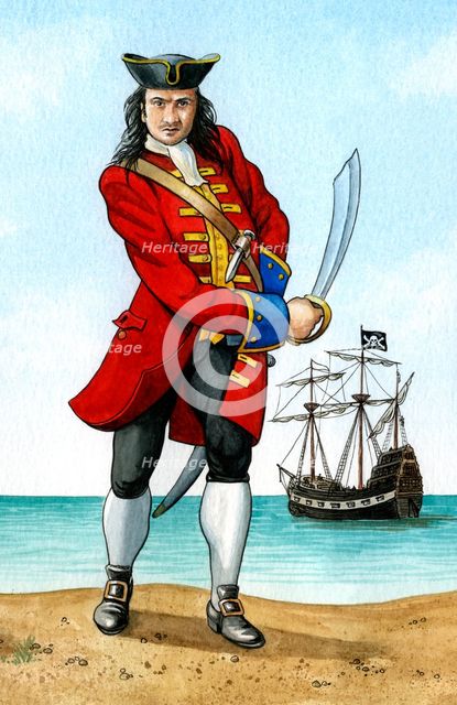 John 'Calico Jack' Rackham, (1680-1720), English Pirate Captain.Artist: Karen Humpage