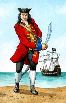 John Calico Jack Rackham, (1680-1720), English Pirate Captain.Artist: Karen Humpage