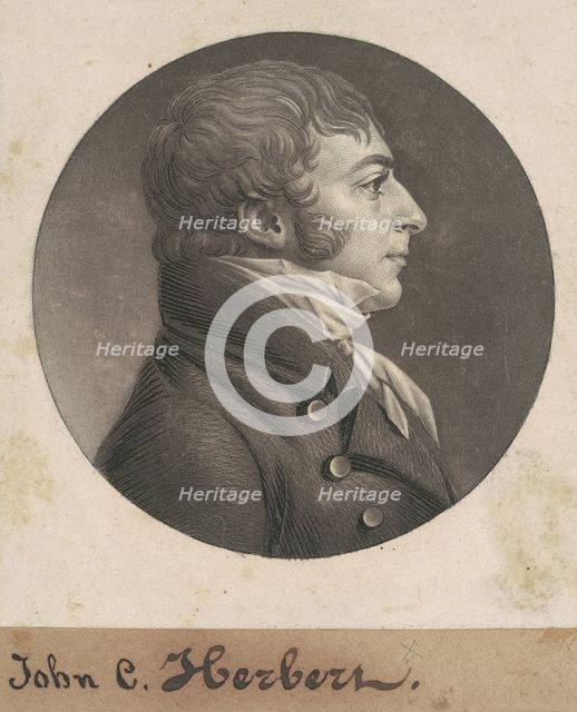 John Carlyle Herbert, 1807. Creator: Charles Balthazar Julien Févret de Saint-Mémin.