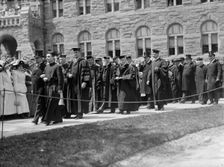John Carroll, Statue At Georgetown University, Dedicated May 4, 1912 - Scenes At Desk, 1912 May 4. Creator: Harris & Ewing