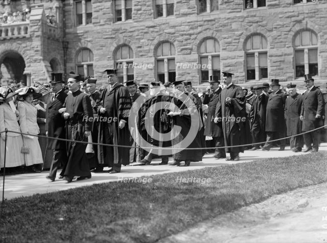 John Carroll, Statue At Georgetown University, Dedicated May 4, 1912 - Scenes At Desk, 1912 May 4. Creator: Harris & Ewing.