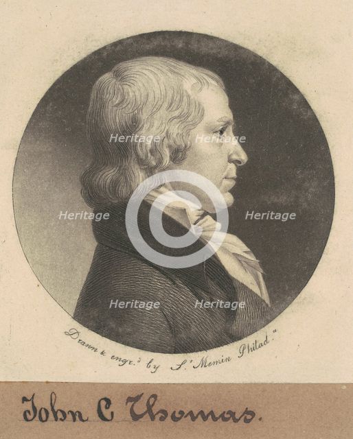 John Chew Thomas, 1800. Creator: Charles Balthazar Julien Févret de Saint-Mémin.