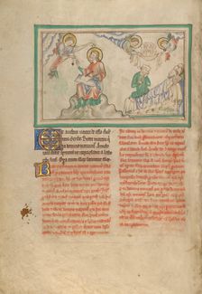 John Commanded to Write and the Blessed Dead; Dyson Perrins Apocalypse, about 1255-1260. Creator: Unknown