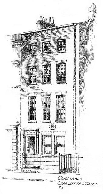 John Constable's house, Charlotte Street, Bloomsbury, London, 1912. Artist: Frederick Adcock