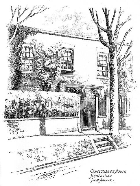 John Constable's house, Hampstead, London, 1912. Artist: Frederick Adcock