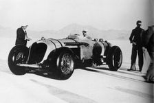 John Cobb in his Napier-Railton, Bonneville Salt Flats, Utah, USA, c1935-c1936
