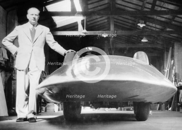 John Cobb with the Railton Special, 1938. Artist: Unknown