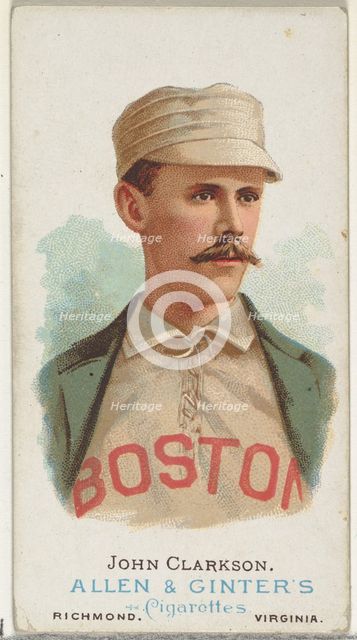John Clarkson, Baseball Player, from World's Champions, Series 1 (N28) for Allen & Ginter ..., 1887. Creator: Allen & Ginter.