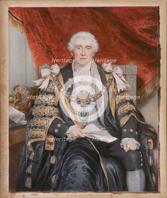 John Crowder, Lord Mayor of London, c1829. Artist: Sir William Charles Ross