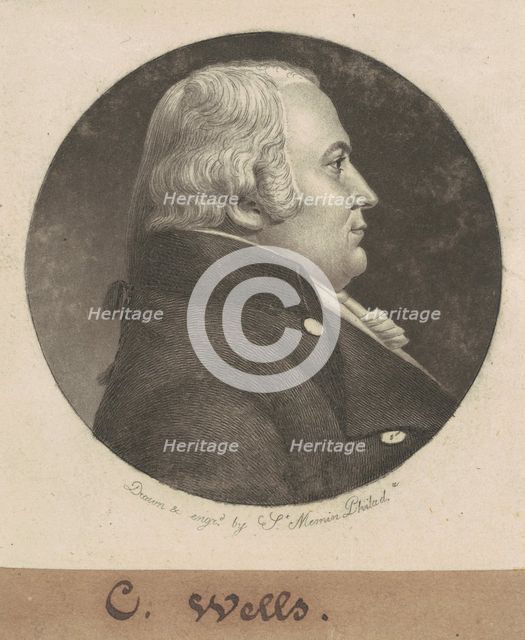 John Craig Wells, 1799. Creator: Charles Balthazar Julien Févret de Saint-Mémin.