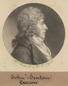 John Curzon Seton, 1798. Creator: Charles Balthazar Julien Févret de Saint-Mémin