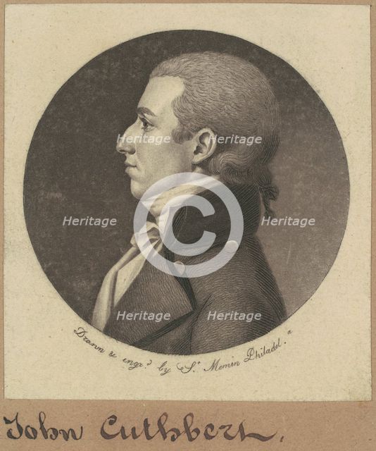 John Cuthbert, 1800. Creator: Charles Balthazar Julien Févret de Saint-Mémin.