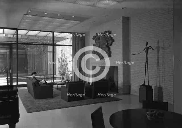 John D. Rockefeller III, residence at 252 E. 52nd St., New York City, 1950. Creator: Gottscho-Schleisner, Inc.