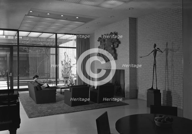 John D. Rockefeller III, residence at 252 E. 52nd St., New York City, 1950. Creator: Gottscho-Schleisner, Inc.