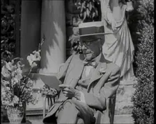 John D. Rockefeller Talking to the Camera, 1930s. Creator: British Pathe Ltd