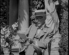 John D. Rockefeller Talking to the Camera, 1930s. Creator: British Pathe Ltd