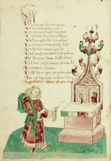 John Damascene with a Rosary before an Altar, 1469. Creator: Unknown