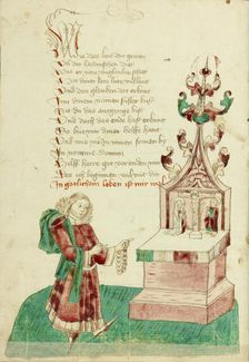 John Damascene with a Rosary before an Altar, 1469. Creator: Unknown