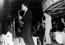John Dankworth Big Band, with Peter King, Beaulieu Jazz Festival, Hampshire, 1960. Creator: Brian Foskett