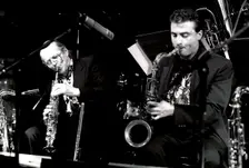 John Dankworth, Tim Garland, Ronnie Scott's, London. Artist: Brian O'Connor