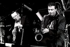 John Dankworth, Tim Garland, Ronnie Scott's, London. Artist: Brian O'Connor