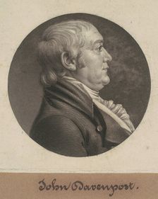 John Davenport, 1806. Creator: Charles Balthazar Julien Févret de Saint-Mémin