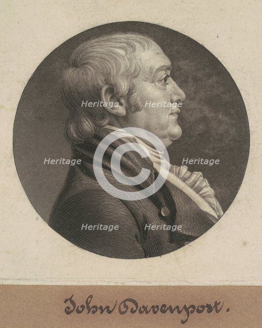 John Davenport, 1806. Creator: Charles Balthazar Julien Févret de Saint-Mémin.