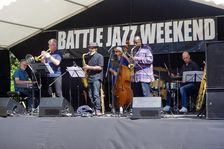 John Donaldson, Denys Baptiste, Jason Yarde..., Hexagonal, Battle Jazz Weekend, Battle, July 2022. Creator: Brian O'Connor