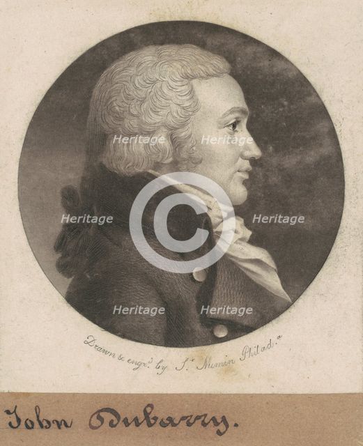 John Dubarry, 1802. Creator: Charles Balthazar Julien Févret de Saint-Mémin.