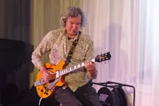 John Etheridge, Watermill Jazz Club, Dorking, Surrey, 28 May 2019. Creator: Brian O'Connor