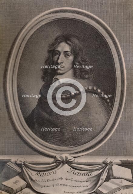 John Evelyn, English writer, gardener and diarist, c1650 (1894). Artist: Robert Nanteuil.