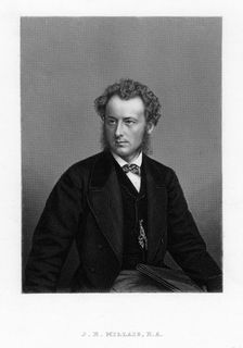 John Everett Millais, British Pre-Raphaelite painter, c1870. Artist: Anon