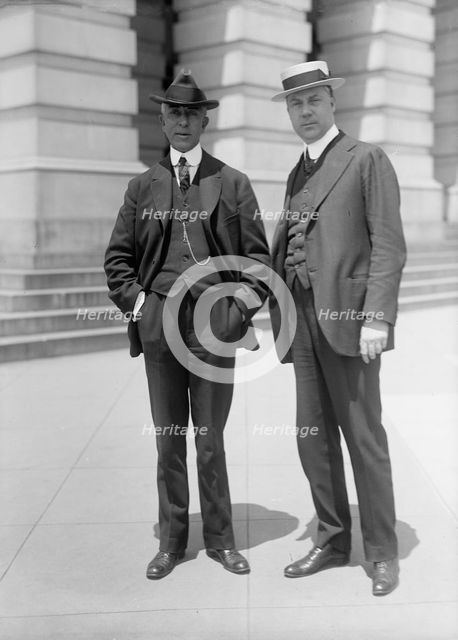 John Eversman, Newspaperman, Right, with Bascom Slemp, 1913. Creator: Harris & Ewing.