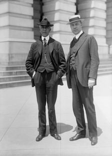 John Eversman, Newspaperman, Right, with Bascom Slemp, 1913. Creator: Harris & Ewing