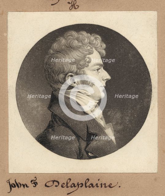 John F. Delaplaine, 1810. Creator: Charles Balthazar Julien Févret de Saint-Mémin.