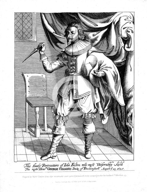 John Felton (1595?-1628), English Puritan naval officer, 1830. Artist: Richard Sawyer