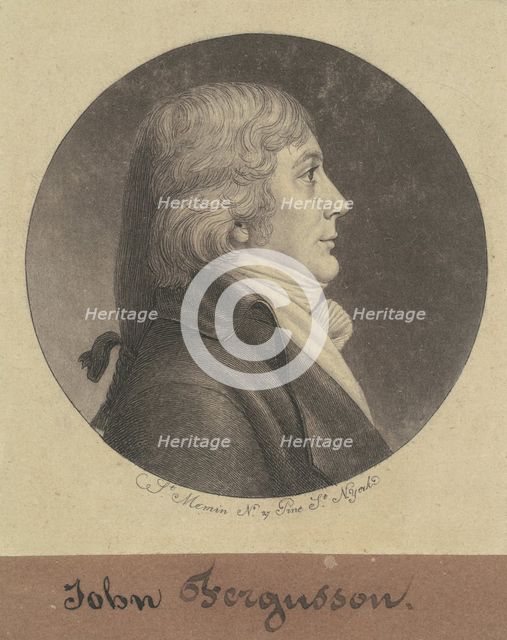 John Ferguson, 1797. Creator: Charles Balthazar Julien Févret de Saint-Mémin.