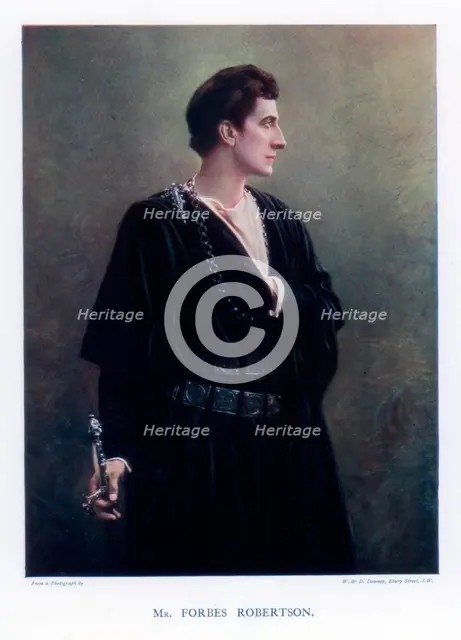 John Forbes-Robertson, British actor and theatre manager, 1901.Artist: W&D Downey