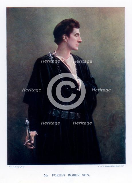 John Forbes-Robertson, British actor and theatre manager, 1901.Artist: W&D Downey