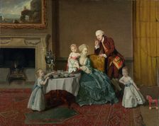 John, Fourteenth Lord Willoughby de Broke, and His Family, about 1766. Creator: Johan Zoffany