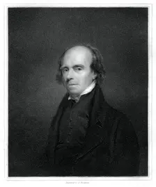 John Flaxman, British designer, draughtsman and sculptor, (1833).Artist: R Woodman