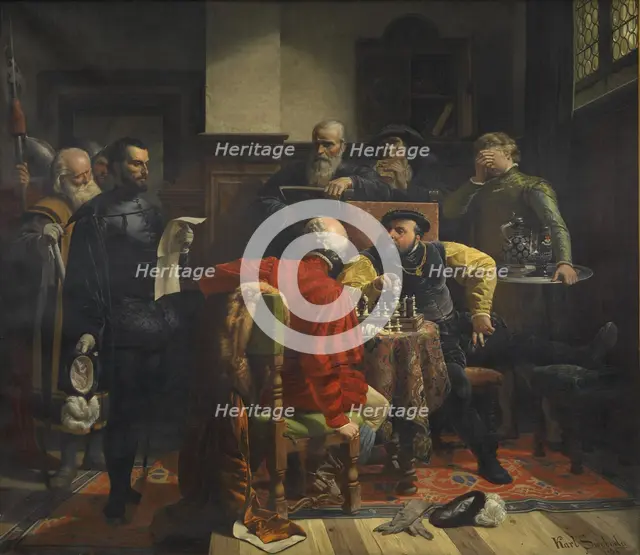 John Frederick I the Magnanimous, Elector of Saxony receiving his death sentence, 1858. Creator: Svoboda, Karel (1824-1870).