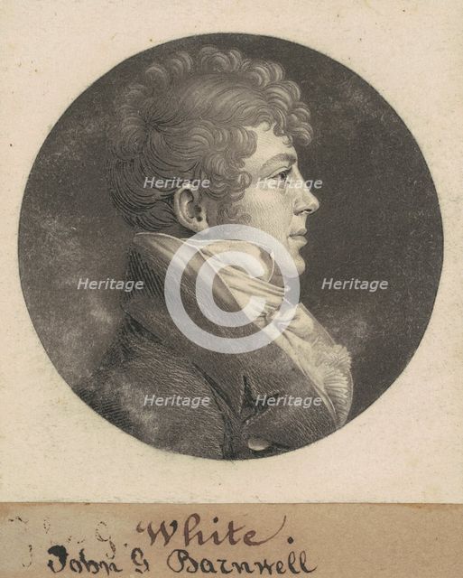 John Gibbes Barnwell, 1809. Creator: Charles Balthazar Julien Févret de Saint-Mémin.