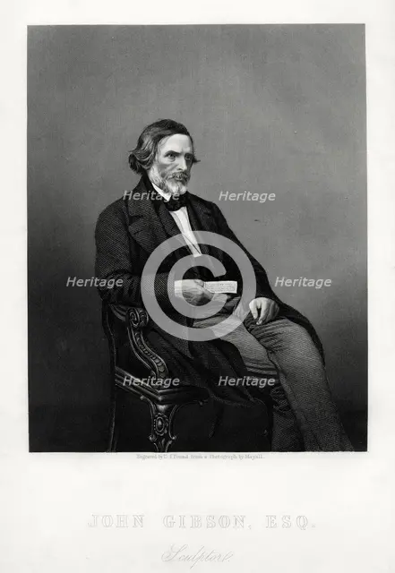 John Gibson, (1790-1866), British sculptor, c1880.Artist: DJ Pound
