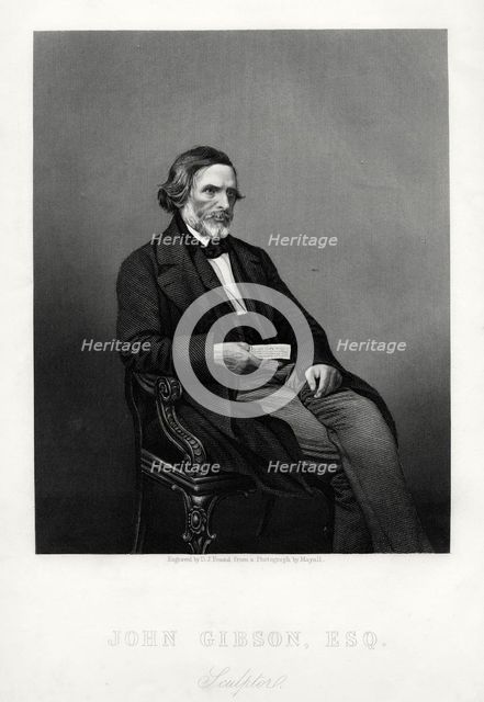 John Gibson, (1790-1866), British sculptor, c1880.Artist: DJ Pound