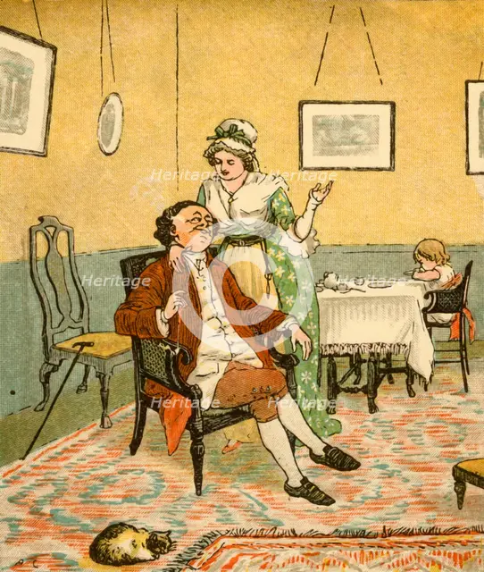 John Gilpin and his wife, 1878, (c1918). Creator: Randolph Caldecott.